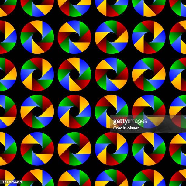 doughnut shape in eight colored segments - 8 muses stock illustrations