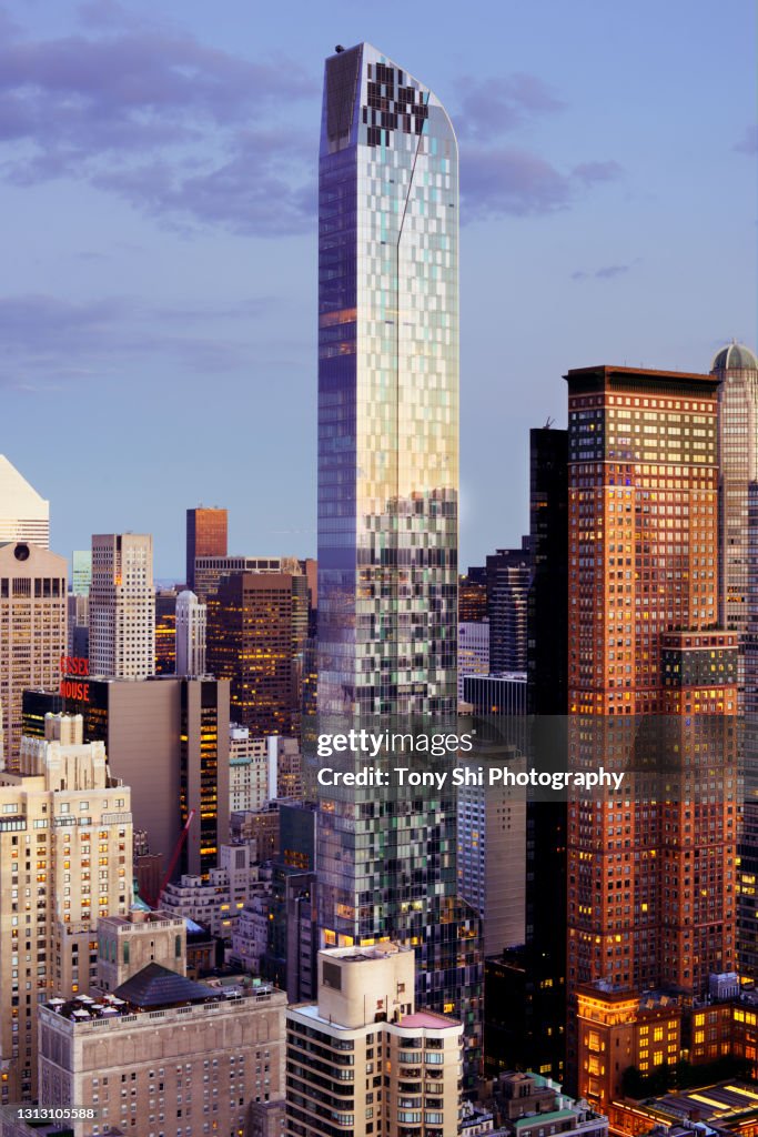 One 57 Building One57 Building Skyscraper Midtown Manhattan Nyc High-Res Stock Photo ...
