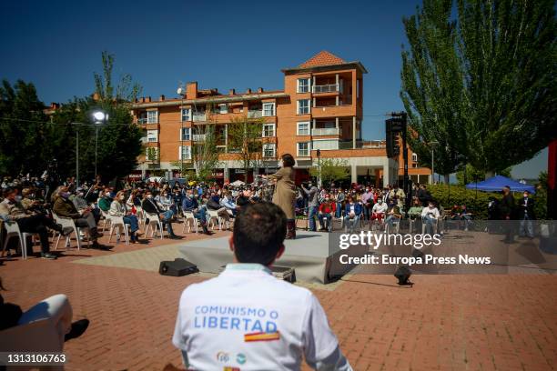 Man attends a PP election rally with a polo shirt that reads "Communism or Freedom", on April 17 in Las Rozas, Madrid . This Sunday has officially...