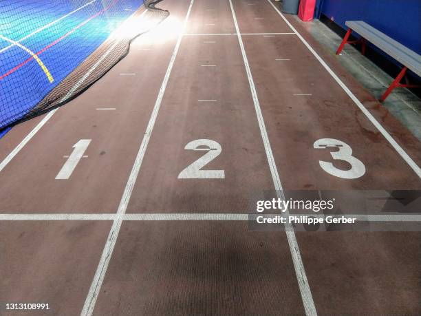 Running Track Inside Indoor Running Track Photos and Premium High Res Pictures - Getty Images