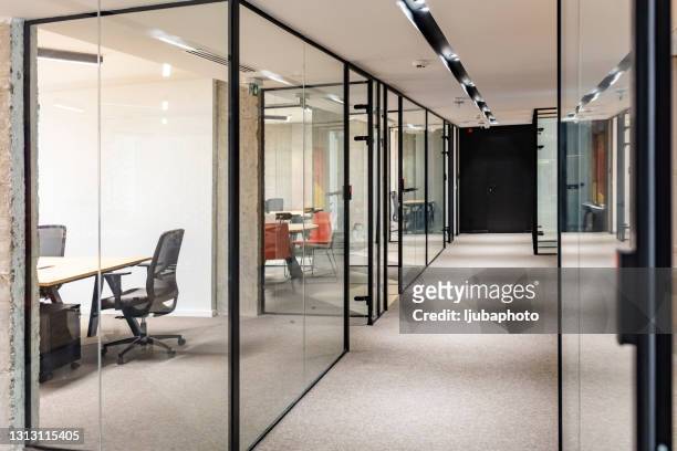modern office corridor - the opening of the new development bank stock pictures, royalty-free photos & images