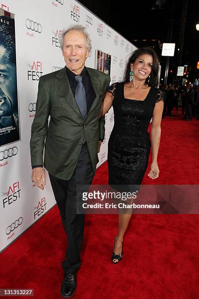 Director/Producer Clint Eastwood and Dina Eastwood attend Warner Bros.' World Premiere of "J. Edgar" at the Opening Night of AFI Fest at Grauman's...