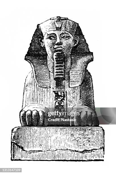 ilustraciones, imágenes clip art, dibujos animados e iconos de stock de androsphinx de thothmes - the sphinx