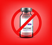 No vaccination. Covid dissident concept