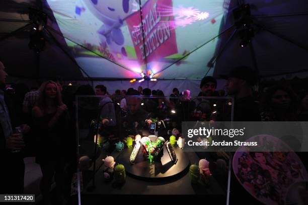 General view of atmosphere at the launch of the MetroPCS Huawei M835 sanctioned by tokidoki at the tokidoki flagship store on November 3, 2011 in Los...
