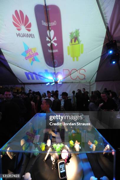 General view of atmosphere at the launch of the MetroPCS Huawei M835 sanctioned by tokidoki at the tokidoki flagship store on November 3, 2011 in Los...