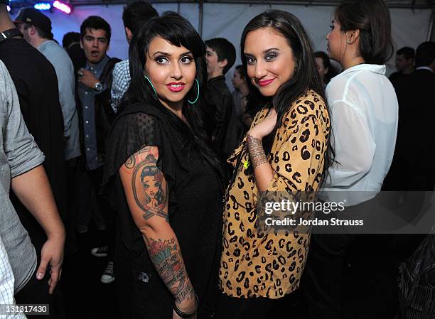 Guests attend the launch of the MetroPCS Huawei M835 sanctioned by tokidoki at the tokidoki flagship store on November 3, 2011 in Los Angeles,...