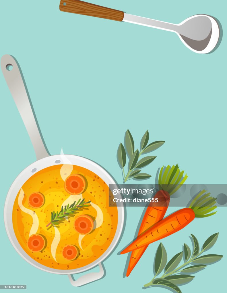 Cocinar alimentos y verduras de fondo