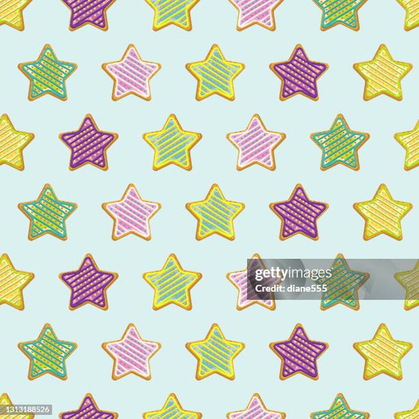 seamless cookie pattern - baking background stock illustrations