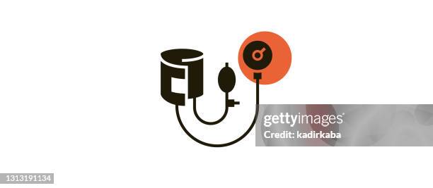 blood pressure gauge modern flat icon concept design - x ray machine stock illustrations