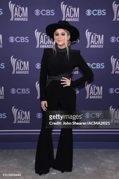 In this image released on April 18, Gabby Barrett attends the 56th Academy of Country Music Awards at the Grand Ole Opry on April 18, 2021 in...
