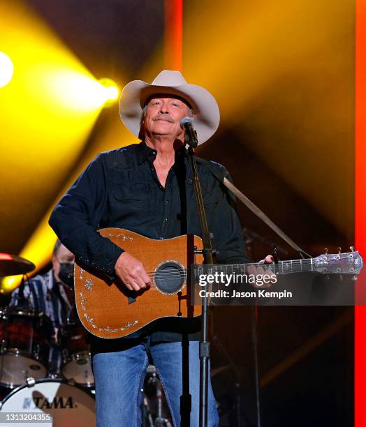 In this image released on April 18, Alan Jackson performs onstage at the 56th Academy of Country Music Awards at the Ryman Auditorium on April 18,...