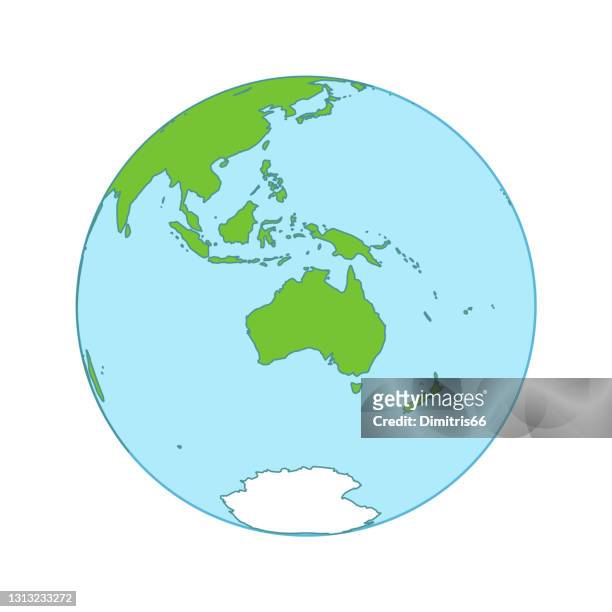 地球地球聚焦於澳大利亞。 - antarctica 幅插畫檔、美工圖案、卡通及圖標