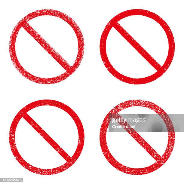 vector red prohibition sign - exclusion stock illustrations