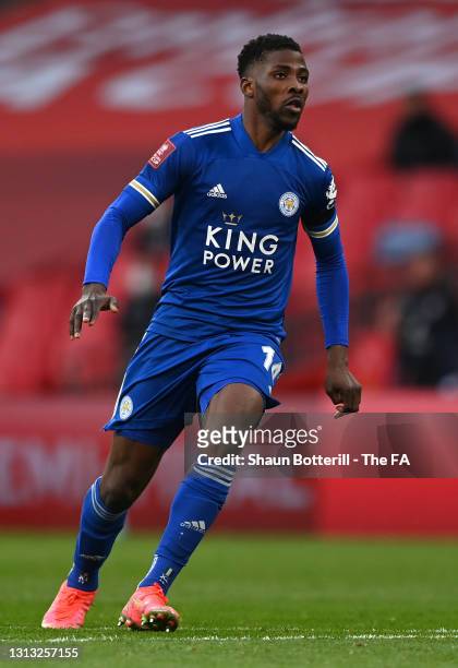Kelechi Iheanacho of Leicester City during the Emirates FA Cup Semi Final match between Leicester City and Southampton FC at Wembley Stadium on April...
