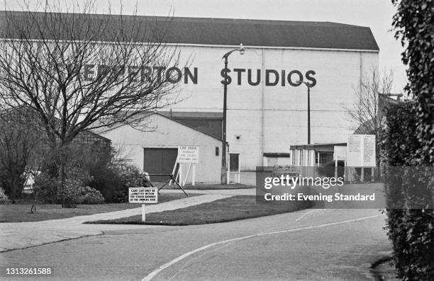 Shepperton Studios, a film studio in Shepperton, Surrey, UK, February 1973.