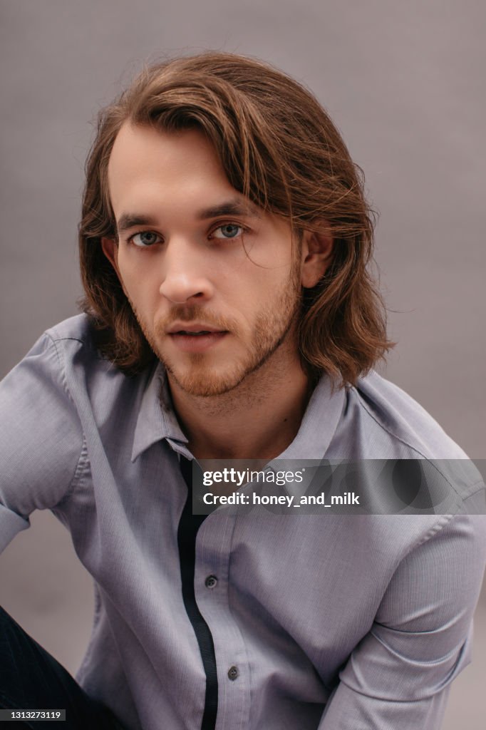 Portrait of a handsome man wearing a shirt