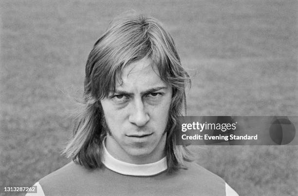 English footballer Charlie George of League Division 1 team Arsenal at the start of the 1973-74 football season, UK, 21st August 1973.