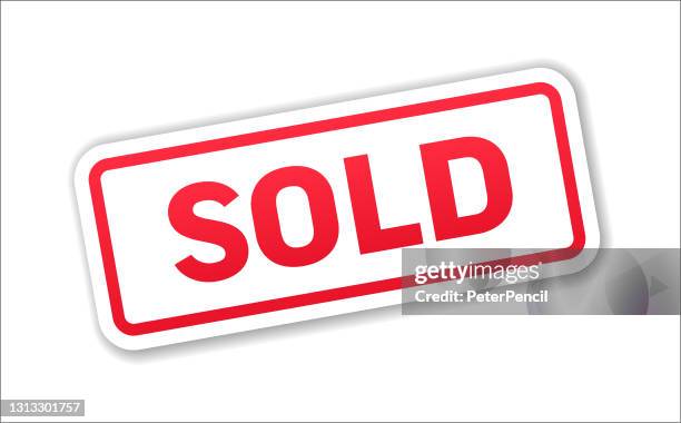 sold - stamp, banner, label, button template. vector stock illustration - banner sign stock illustrations