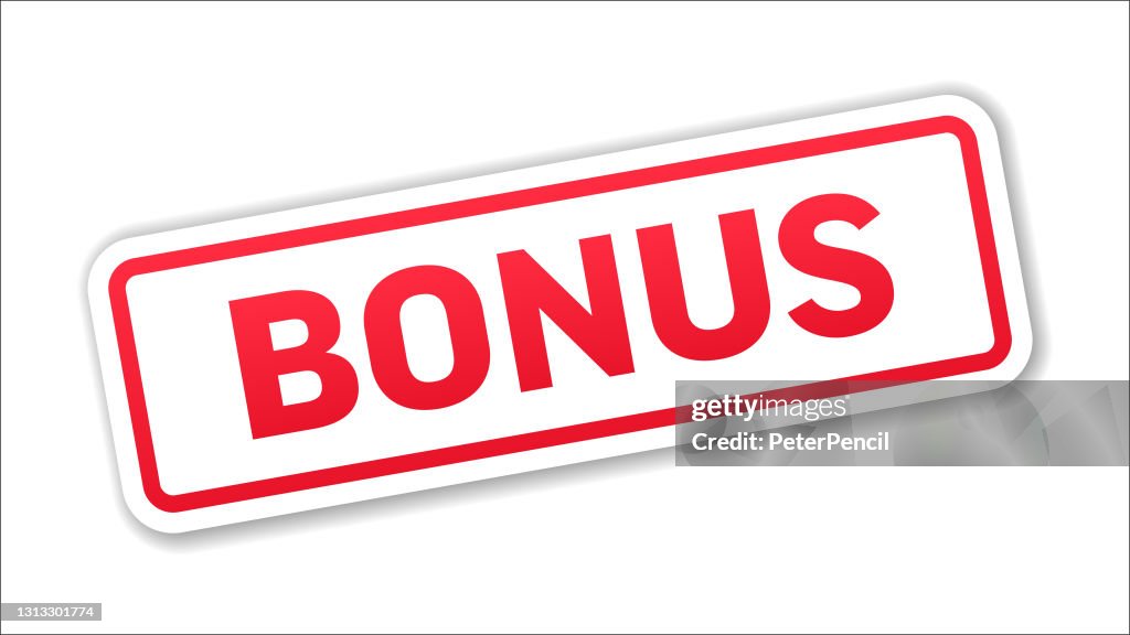 Simple Bonus Bonus Stamp Banner Label Button Template Vector Stock Illustration High ...