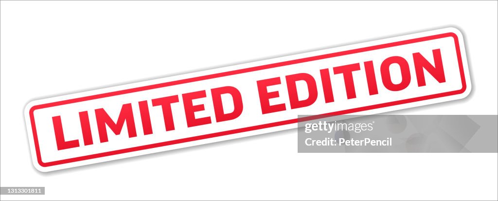 Limitierte Auflage - Stempel, Banner, Etikett, Button-Vorlage. Vektor-Stock-Illustration