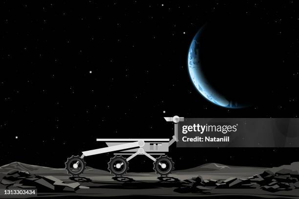 space poster - rover stock illustrations