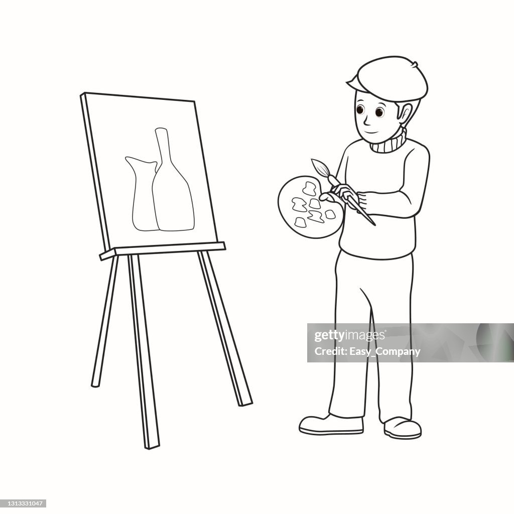 白い背景に分離されたアーティストのベクターイラスト仕事と職業の概念漫画のキャラクター教育や学校の子供の着色ページ印刷可能活動ワークシートフラッシュカード ストックイラストレーション Getty Images 白い背景に分離されたアーティストのベクターイラスト仕事と職業の概念漫画のキャラクター教育や学校の子供の着色ページ印刷可能活動ワークシートフラッシュカード ストックイラストレーション Getty Images