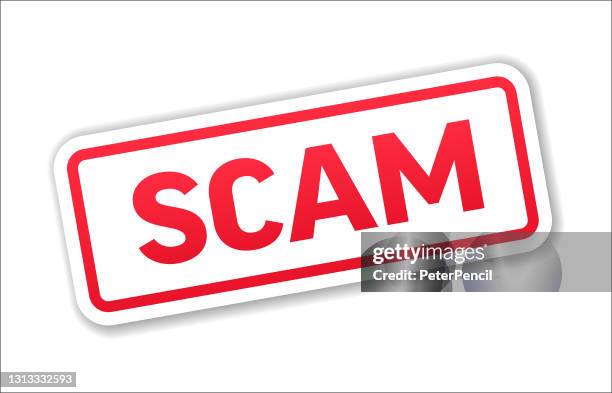 scam - stamp, banner, label, button template. vector stock illustration - scammer stock illustrations
