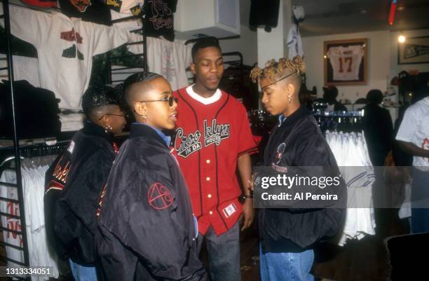 Group Immature shop at Spike's Joint and appear in a portrait taken on May 10, 1994 in Brooklyn, New York.