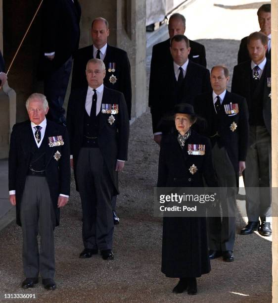 Prince Charles, Prince of Wales, Princess Anne, Princess Royal, Prince Andrew, Duke of York, Prince Edward, Earl of Wessex, Prince William, Duke of...