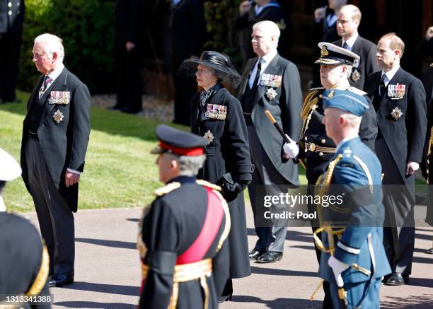 Prince Charles, Prince of Wales, Princess Anne, Princess Royal, Prince Andrew, Duke of York, Prince William, Duke of Cambridge and Prince Edward,...