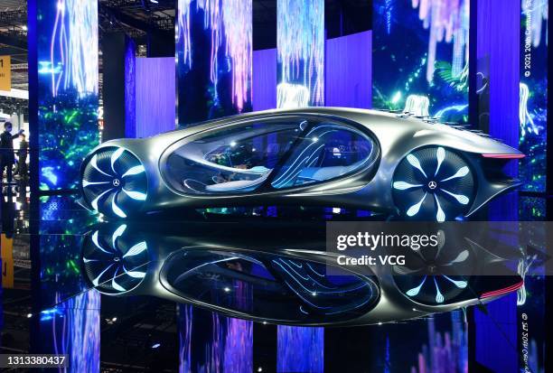 Mercedes-Benz Vision AVTR concept vehicle is on display during the 19th Shanghai International Automobile Industry Exhibition at National Exhibition...