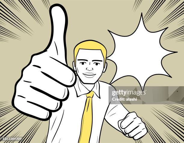 smiling african-american ethnicity businessman showing thumbs up hand sign - encouragement icon stock illustrations