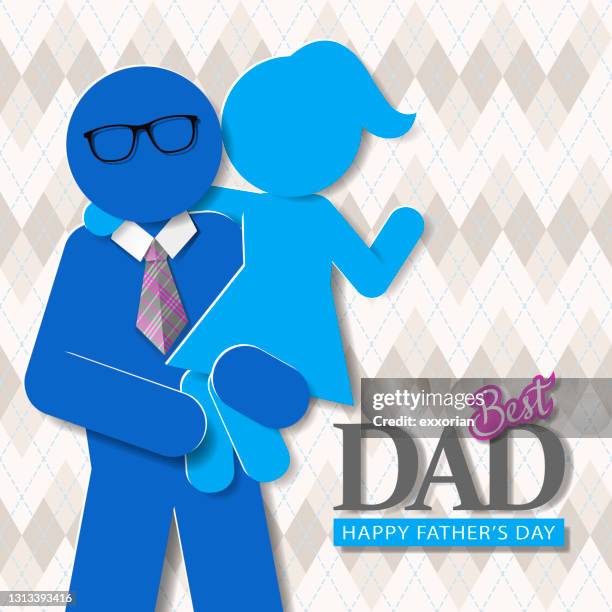 best dad and daughter - father hugging daughter stock illustrations