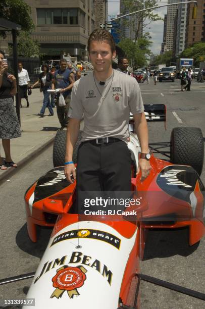 Dan Wheldon, 2005 Indianapolis 500 Winner during 2005 Indianapolis 500 Winner Dan Wheldon Visits New York City - May 31, 2005 at Streets Of Manhattan...