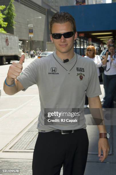 Dan Wheldon, 2005 Indianapolis 500 Winner during 2005 Indianapolis 500 Winner Dan Wheldon Visits New York City - May 31, 2005 at Streets Of Manhattan...