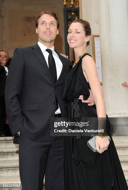 Bruce Cummings and Margo Stilley attend the Le Ballets de Monte-Carlo "Cendrillion" Gala Evening Bottega Veneta, at Teatro Fenice on April 28, 2011...