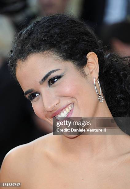 Actress Sabrina Ouazani attends the "La Source Des Femmes" Premiere during the 64th Cannes Film Festival at the Palais des Festivals on May 21, 2011...