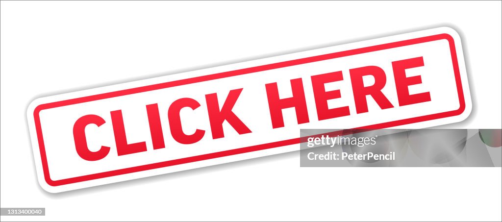 Click Below Sticker Click Here Stamp Banner Label Button Template Vector Stock Illustration ...