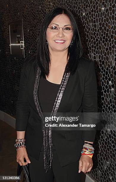 Ana Gabriel attends the Ricky Martin concert at AmericanAirlines Arena on April 9, 2011 in Miami, Florida.