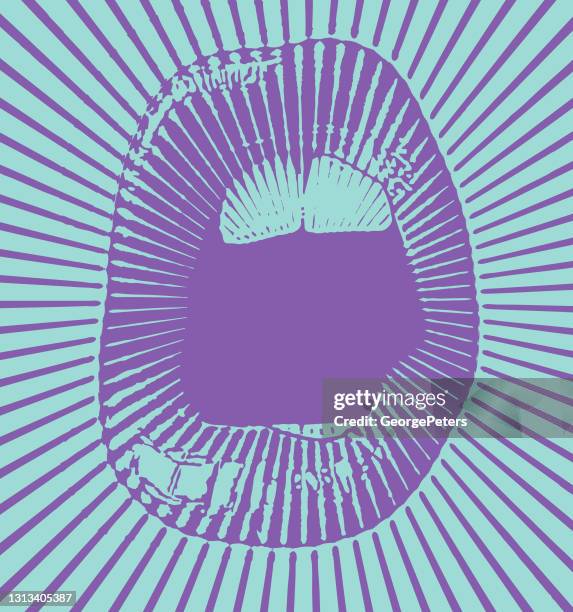 open mouth with sunbeams - lips talking stock illustrations