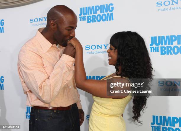 Actress Niecy Nash and fiance Jay Tucker arrive at the Los Angeles premiere of "Jumping The Broom" at ArcLight Cinemas Cinerama Dome on May 4, 2011...