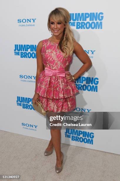 Dancer Chelsie Hightower arrives at the Los Angeles premiere of "Jumping The Broom" at ArcLight Cinemas Cinerama Dome on May 4, 2011 in Hollywood,...