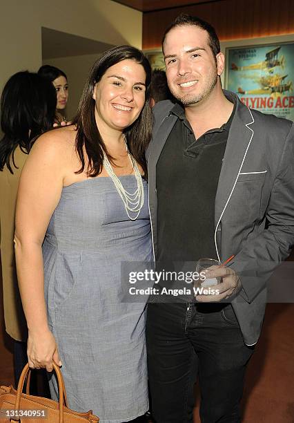 Kim Pappas and Jason Wanamaker attend the VIP preview screening of "Something Borrowed" hosted by Gilt City Los Angeles at Linwood Dunn Theater at...