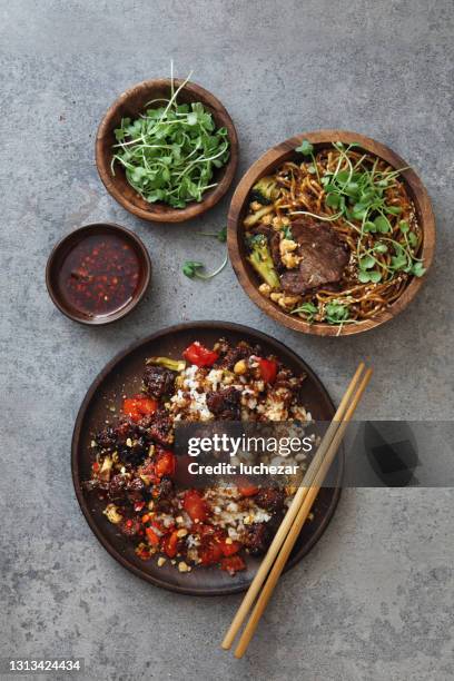 chinese dishes - kung pao stock pictures, royalty-free photos & images