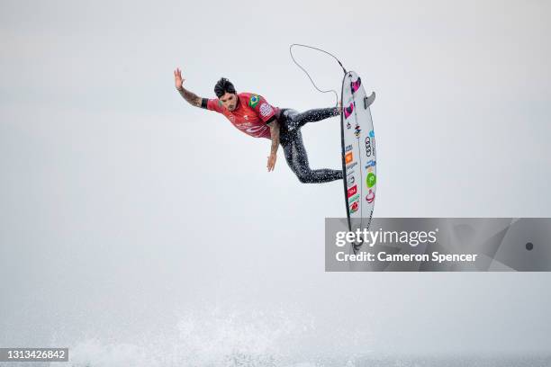 Gabriel Medina of Brazil competes in the final of the the Rip Curl Narrabeen Classic against Conner Coffin of the United States at Narrabeen Beach on...