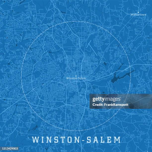 溫斯頓-塞勒姆nc城市向量路線圖藍色文本 - winston salem 幅插畫檔、美工圖案、卡通及圖標