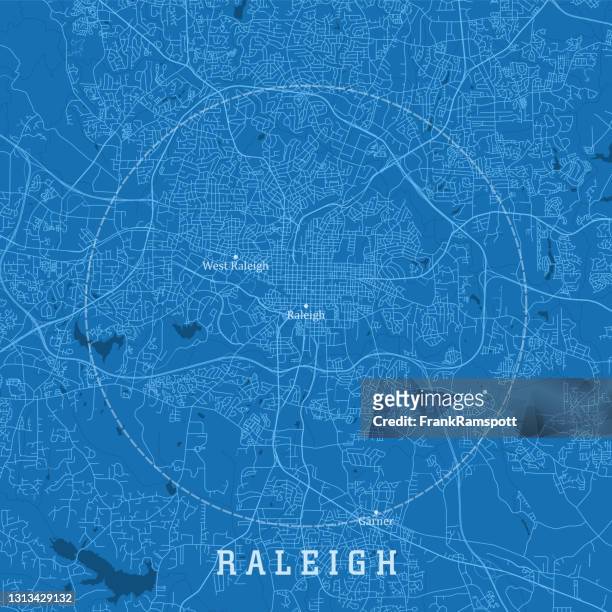 raleigh nc city vector road map blue text - raleigh stock illustrations