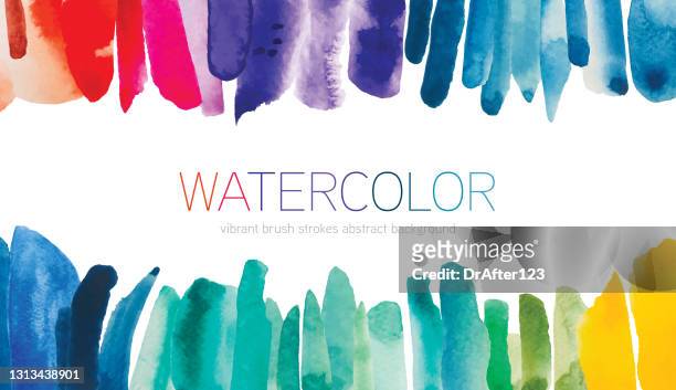 watercolor brush strokes abstract background - art stock illustrations