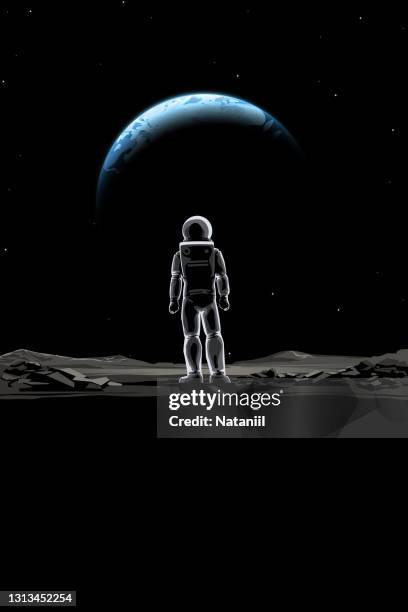 space poster - spaceman stock illustrations